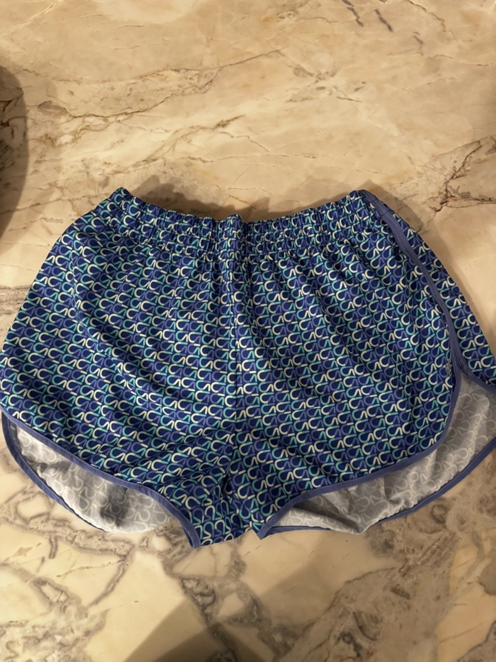 GAP Blue & Purple Logo-Print Athletic Shorts